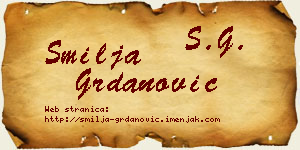 Smilja Grdanović vizit kartica